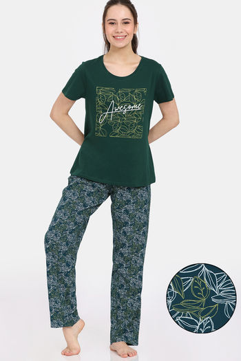 Buy Rosaline Serenity Woven Pyjama Set - Greener Pastures